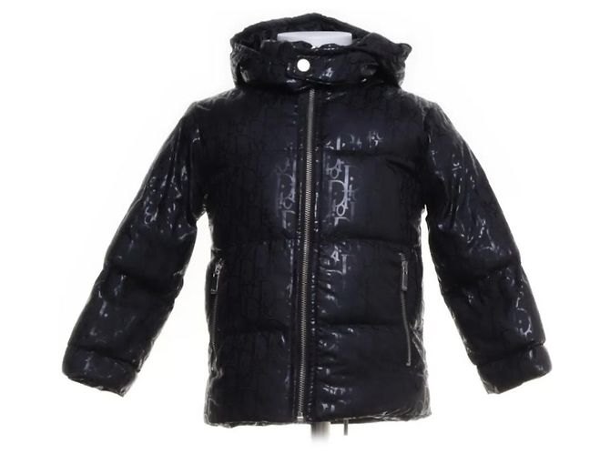 Christian Dior Schwarzer Mantel aus Polyester Mädchen 5 Jahre