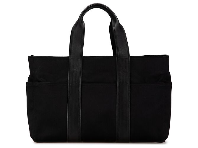 Hermès Schwarze Toile Acapulco MM Tasche