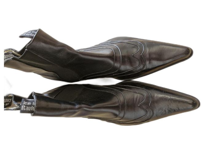 Autre Marque Black Leather Boots