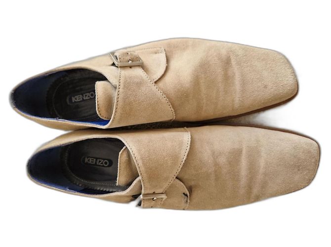 Mocassins Kenzo em pele de cervo bege