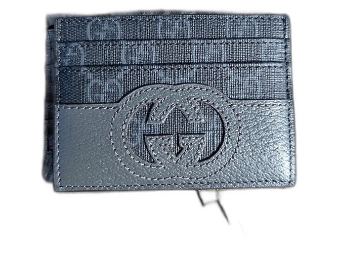 Gucci Cut-Out Card Holder Grey
