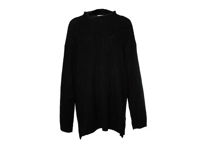 By Malene Birger Von Malene Birger, gerippter Mohair-Wollpullover Schwarz