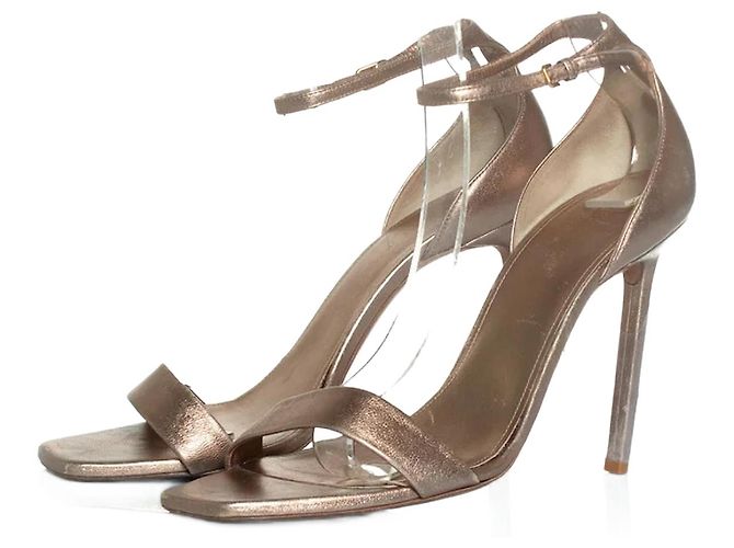 Saint Laurent, Metallic sandals Pink