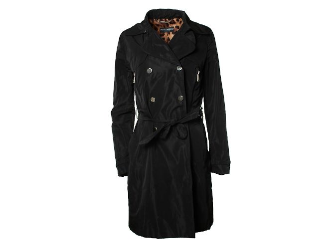 Dolce & Gabbana, schwarzer Trenchcoat