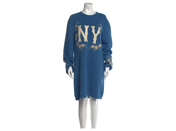 Gucci Wollkleid Blau