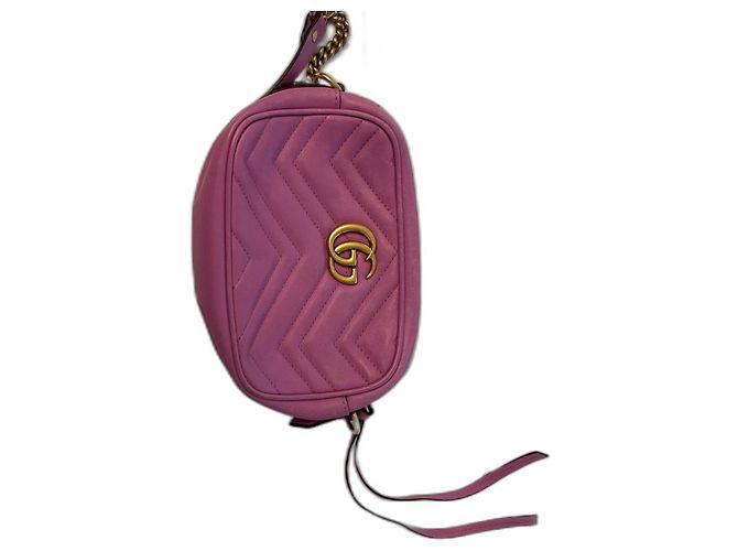 Bolsa Gucci de couro rosa