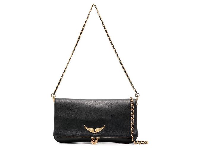Bolsa Zadig & Voltaire Rock Preta e Dourada Preto
