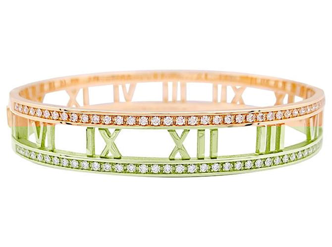 Bracelete Tiffany & Co. 'Atlas' em ouro rosa, diamantes.  ref.1571018