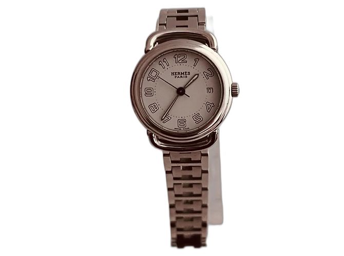 Relógio Hermès Pullman aço 24mm Prata 