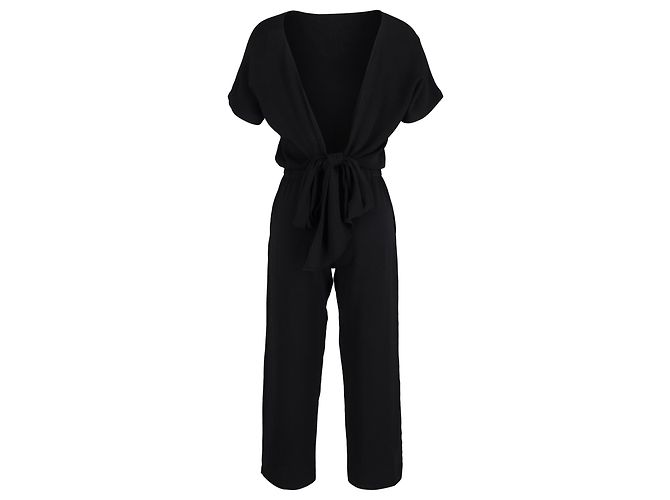 Mono negro de algodón con detalle de lazo en la espalda de Vanessa Bruno