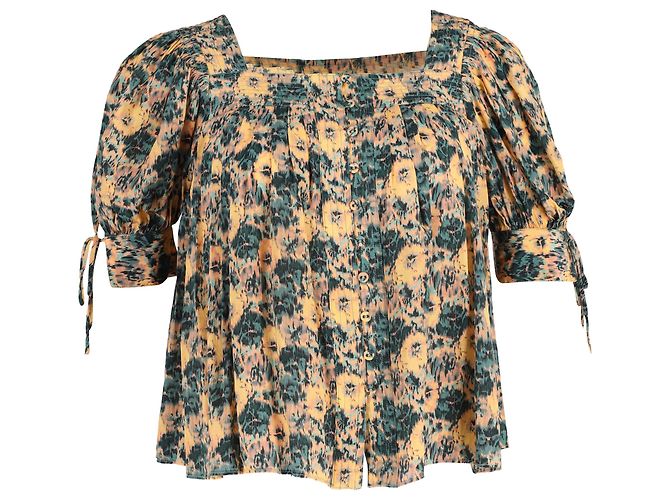 Blusa Lorraine Ulla Johnson em seda estampada floral