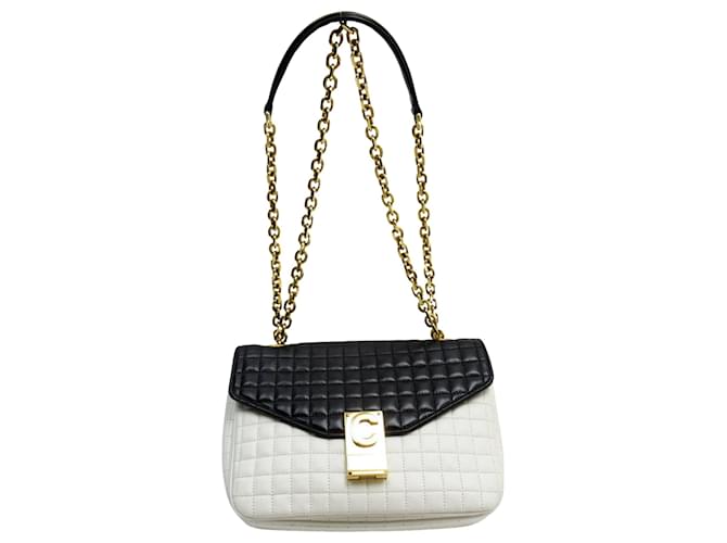 Celine C Bag White Leather ref.1572629 Joli Closet