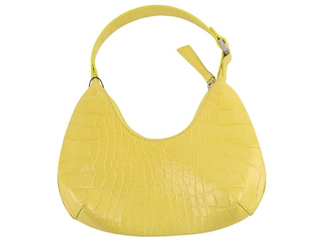 By Far Mini Baby Amber leather bag Yellow Joli Closet