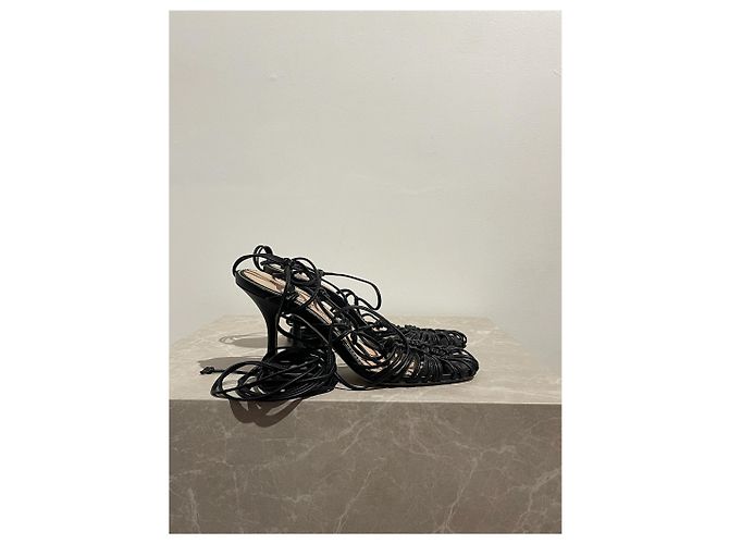 ERMANNO SCERVINO Sandales T.EU 38.5 Cuir Noir