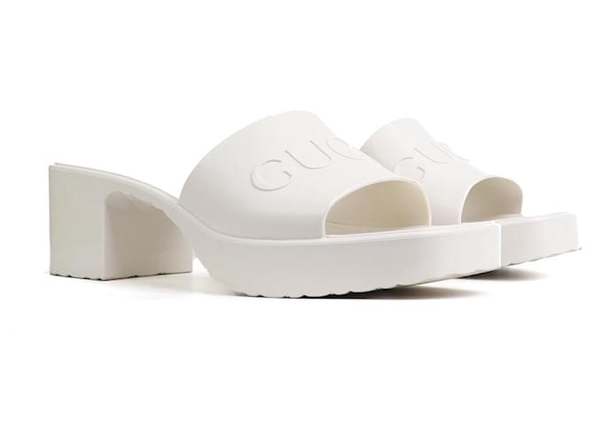 Sandales GUCCI T.EU 35 Plastique Blanc ref.1573015 - Joli Closet