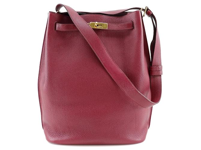 Hermès Hermes So Kelly 26 Shoulder Bag Red Leather