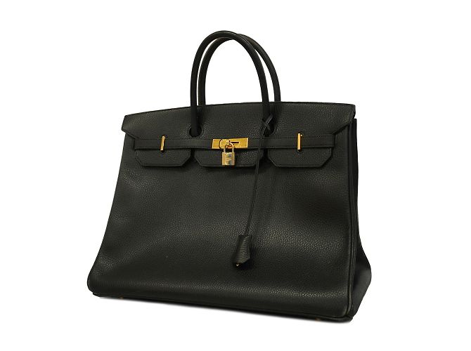 Hermès Borsa Hermes Birkin 40 Nero Pelle