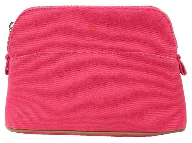 Hermès Bolso Bolide 20 en algodón rosa