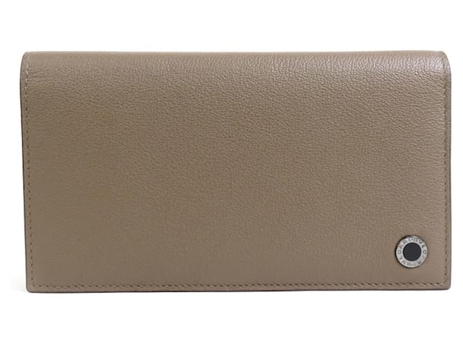 Bulgari Bvlgari Bi-Fold Long Wallet Blue Khaki Turquoise Leather  ref.1575125