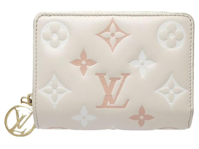 Louis Vuitton Beige Wallet Louis Vuitton Bi-fold Wallet In Beige Pink Leather