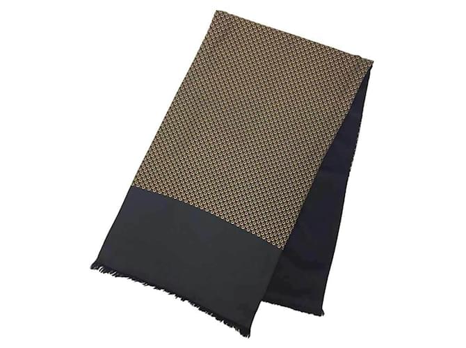 Hermès Étole réversible en soie angora Hermes Noir  ref.1575697