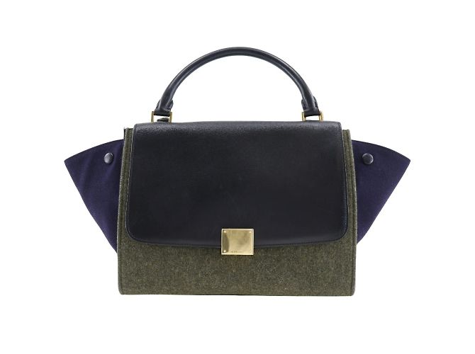 Céline Borsa Celine Trapeze in nero e grigio Marrone