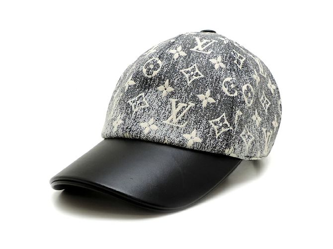 Gorra de denim Monogram Louis Vuitton Negro
