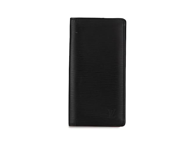 Louis Vuitton Epi Portefeuille Brazza Long Wallet Black Leather  ref.1577478