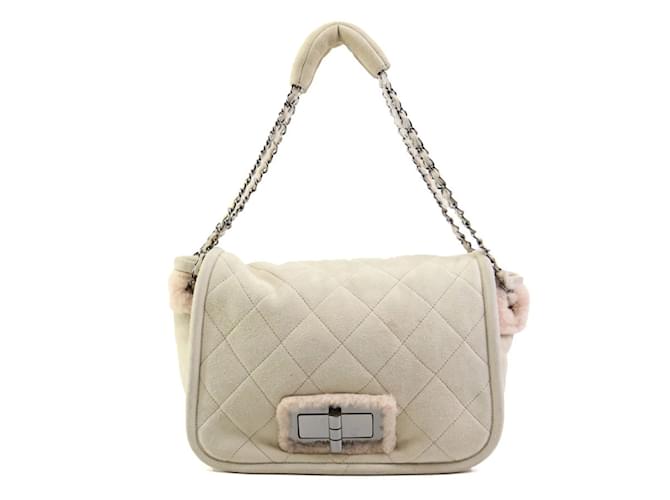 Chanel shops fur crossbody bag