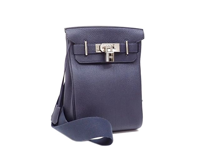 Hermès Sac à main Hermes Kelly Akkad PM Bleu Bleu Marine