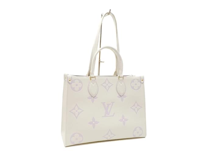 Louis Vuitton Monogram Empreinte Tote Bag White Cloth