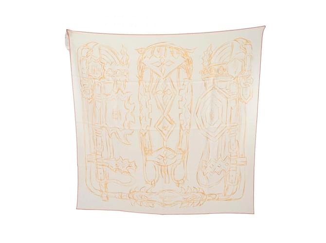 Hermes Carre 90 Brides et Destin Esquisse Scarf