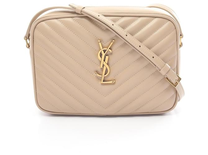 Saint Laurent LOU Monogram Camera Bag Beige Leather ref.1581306 Joli Closet
