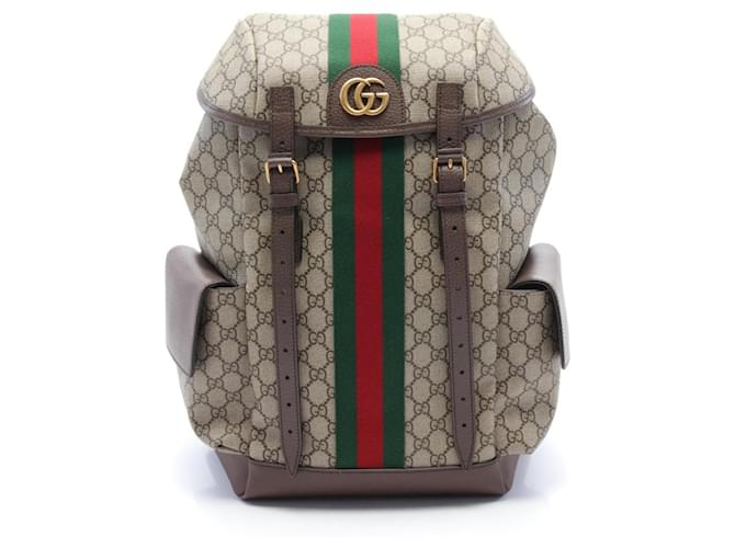 Gucci Ophidia GG Supreme Rucksack Brown Multiple colors Beige Leather Plastic  ref.1581326