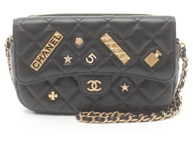 Chanel Matelasse Chain Phone Case Wallet Shoulder Bag