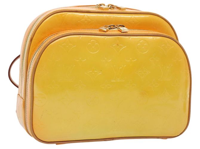 LOUIS VUITTON Monogram Vernis Marley Backpack Yellow M91040 LV Auth ep5066