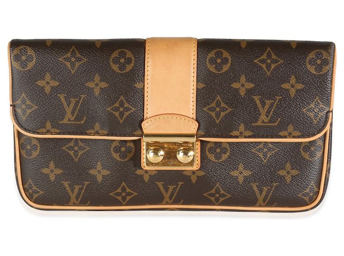 Clutch Slim in Tela Monogram Louis Vuitton x Sofia Coppola Marrone