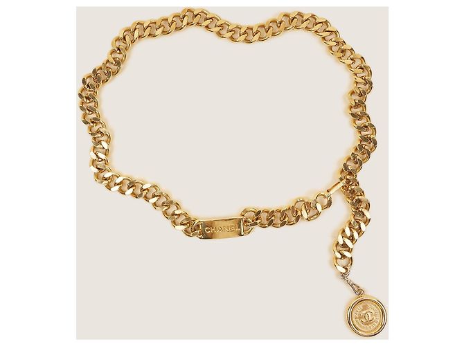 Timeless Chanel Cinto de corrente Medallion CC Dourado