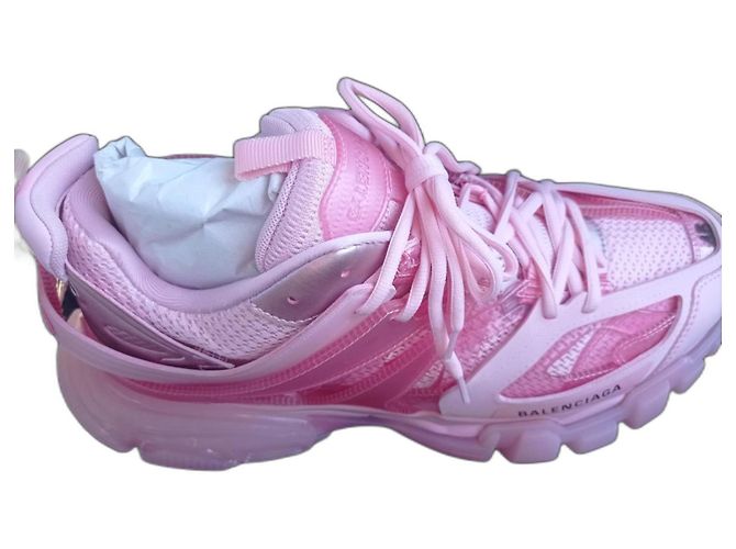 Baskets Balenciaga en cuir rose