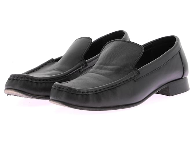 Autre Marque Gia Borghini flats T.EU 38 Leather Black  ref.1583649