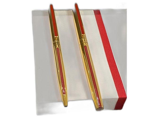 Autre Marque Set Waterman Penna Stilografica e Penna a Sfera Oro Punta Oro 18k D'oro
