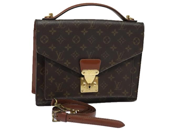 LOUIS VUITTON Monogram Monceau 28 Hand Bag 2way M51185 LV Auth 85428 Cloth  ref.1586203