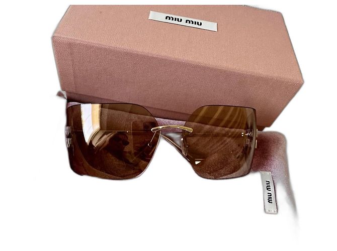 Gafas de sol Miu Miu marrón claro plástico