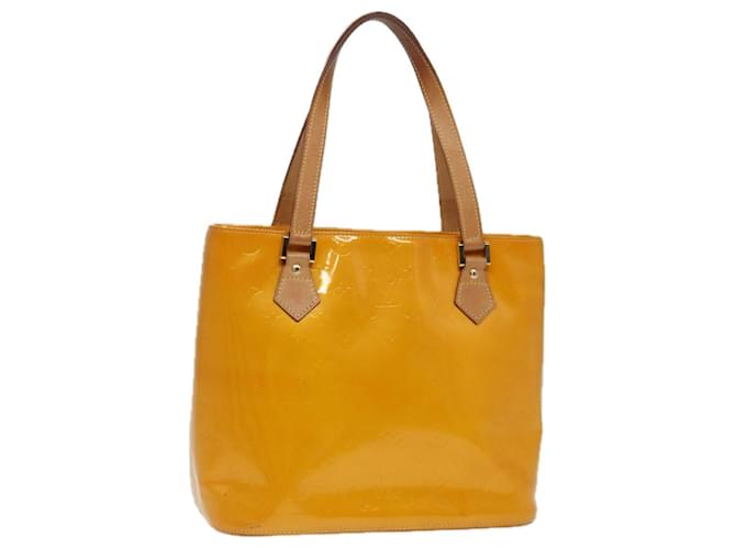 Louis Vuitton houston cheapest yellow vernis handbag