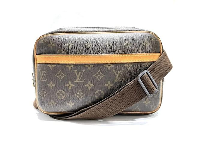 Louis Vuitton Monogram Reporter PM Shoulder Bag Brown Patent leather  ref.1587204
