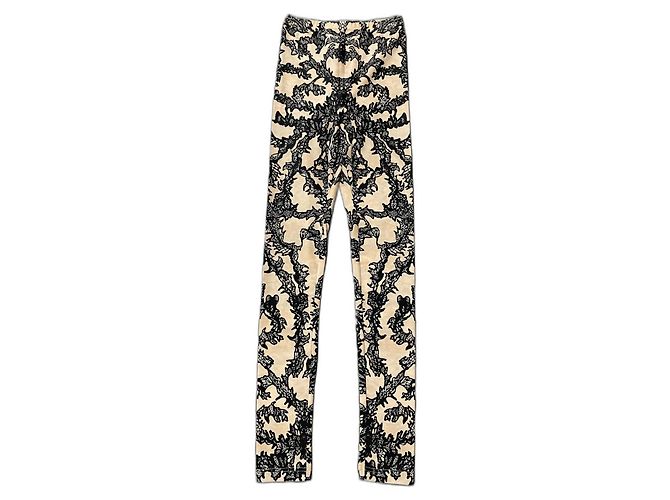 Alexander McQueen Leggings Schwarz Beige