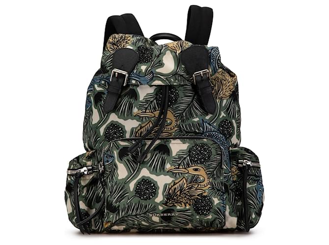 Burberry Green Nylon Graffiti Rucksack Backpack Cloth ref.1587513 Joli Closet