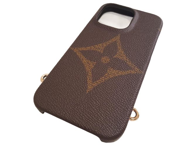 LOUIS VUITTON monogram case  Iphone 13 Pro Brown Black