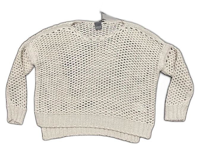 Lorena Antoniazzi Baumwollpullover mit Pailletten Oversize
