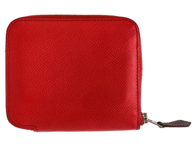 Hermès Carteira compacta Hermes Azap Silk'in Rosa Texas com hardware prateado